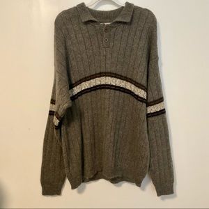 Vintage Woolrich Henley Fishermans Sweater Wool Blend
